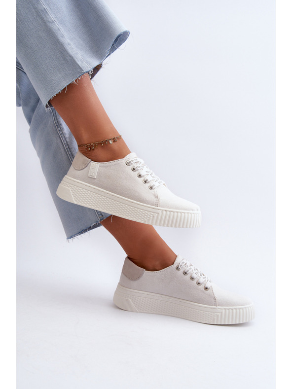 BIG STAR SHOES Ženske superge MEMORY FOAM SYSTEM BIG STAR White