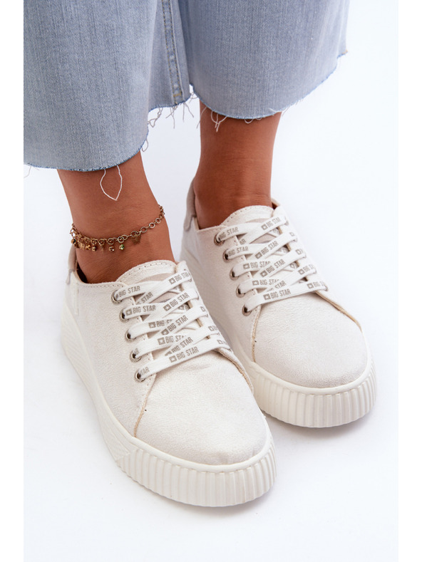 BIG STAR SHOES Ženske superge MEMORY FOAM SYSTEM BIG STAR White