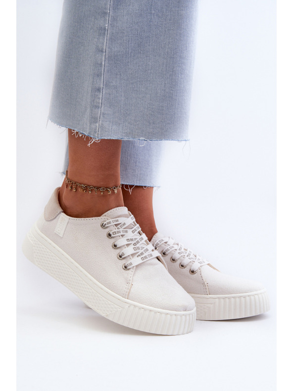 BIG STAR SHOES Ženske superge MEMORY FOAM SYSTEM BIG STAR White