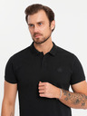 Ombre Clothing Moška bombažna polo majica BASIC - črna/temno modra/bela V1 OM-POBS-0133 Ombre oblačila