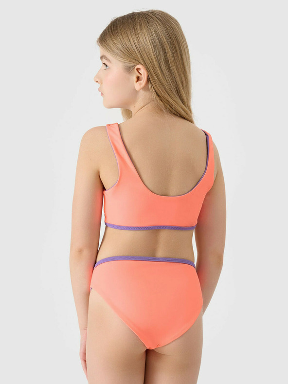 4F Dekliške dvodelne kopalke 4F - koralna/vijolična