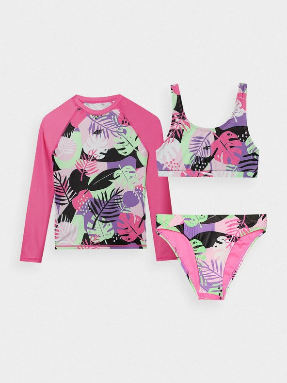 4F Dekliške tridelne kopalke 4F - večbarvne