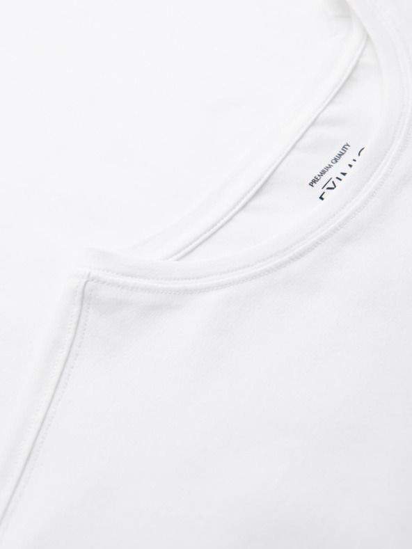 Ombre Clothing Moška majica SLIM FIT z dolgimi rokavi, elastanom in belim potiskom Ombre Clothing