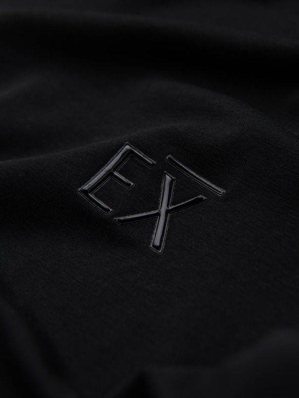 Ombre Clothing Moška SLIM FIT majica z V-izrezom, elastanom in črnim potiskom Ombre oblačila