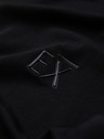 Ombre Clothing Moška SLIM FIT majica z V-izrezom, elastanom in črnim potiskom Ombre oblačila