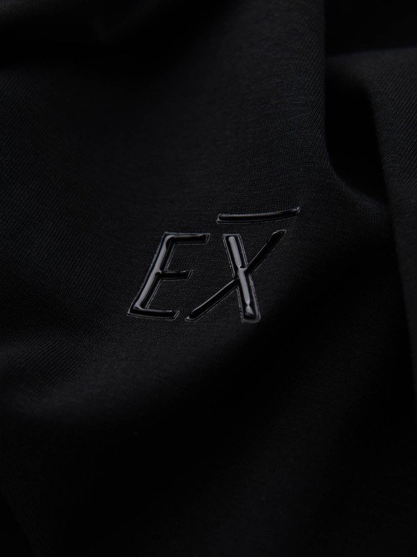 Ombre Clothing Moška majica SLIM FIT z elastanom in črnim potiskom Ombre Clothing