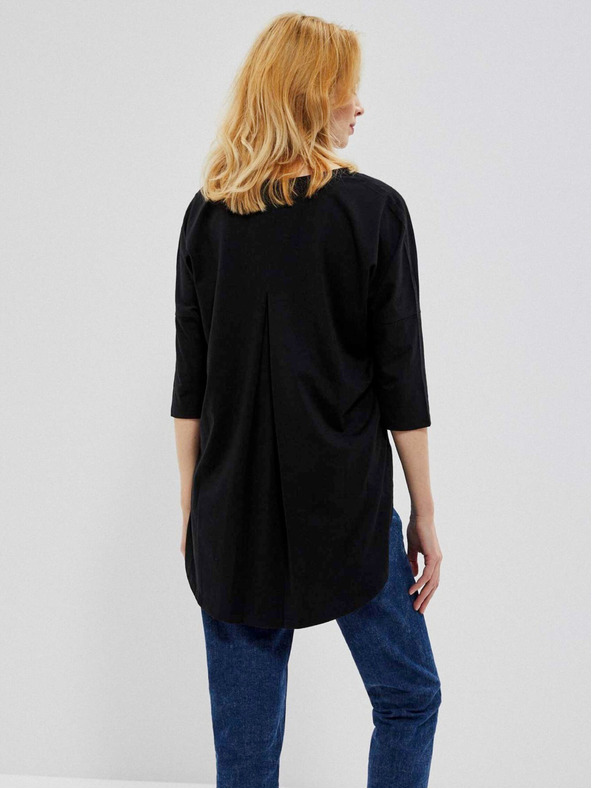 Moodo Črna ženska dolga srajca Moodo