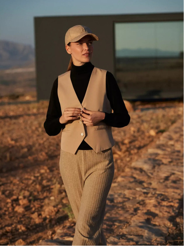 Moodo Rjava ženska kapa MOODO