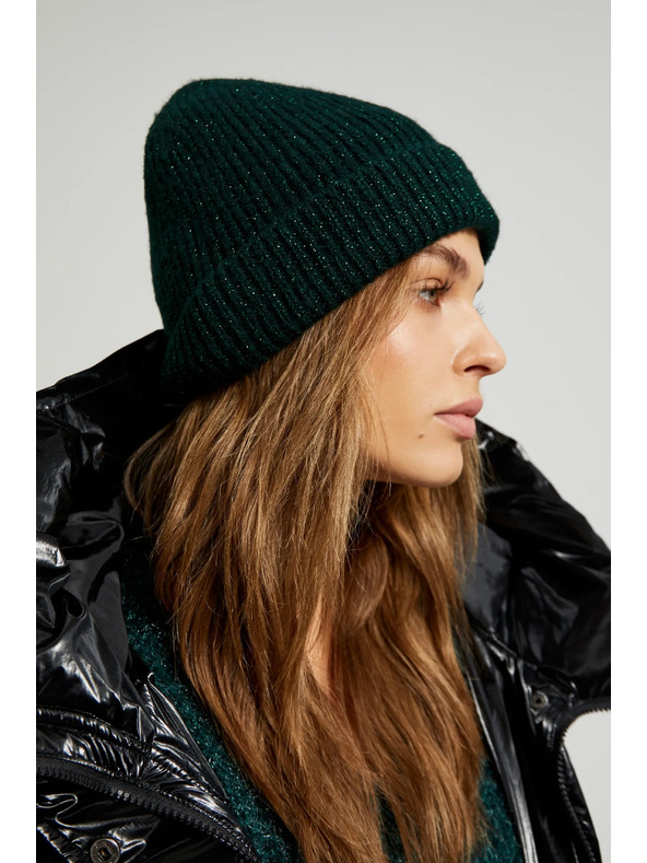 Moodo Kapa s kovinsko temno zeleno nitjo Moodo