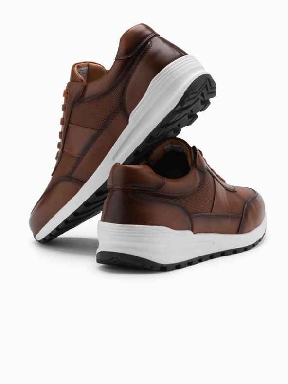 Ombre Clothing Moške platnene superge rjave barve Ombre Clothing