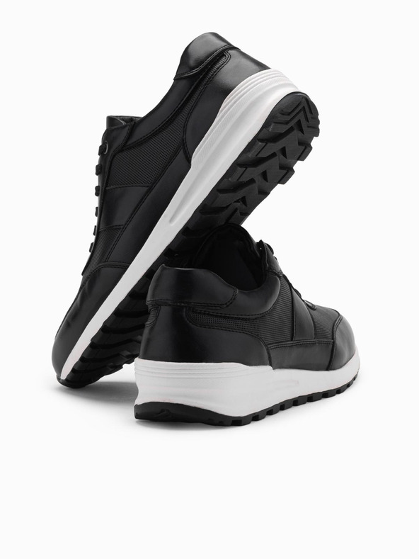 Ombre Clothing Moške platnene superge črne Ombre Clothing