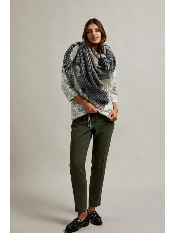 Moodo bež-siv ženski šal Moodo