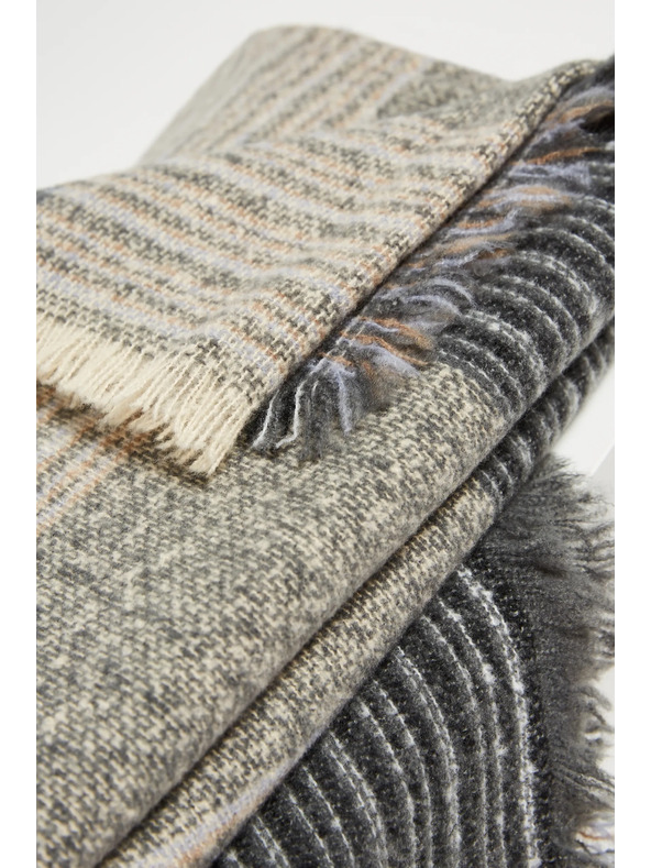 Moodo bež-siv ženski šal Moodo