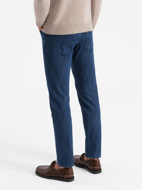 Ombre Clothing Moške klasične sprane kavbojke REGULAR FIT modre barve Ombre oblačila