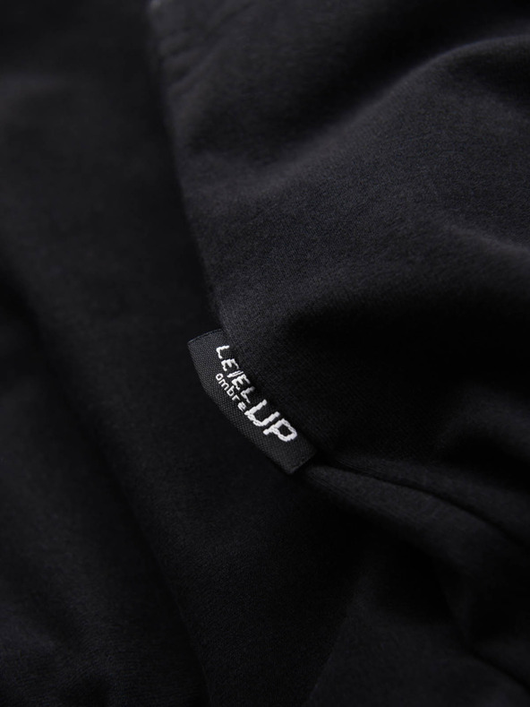 Ombre Clothing Moška majica LOOSE FIT z žepom črna Ombre Clothing