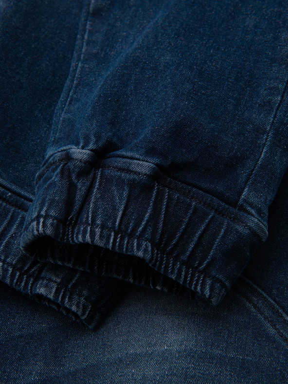 Ombre Clothing Moške hlače JOGGERY s tovornimi žepi na zadrgo modre barve Ombre Clothing