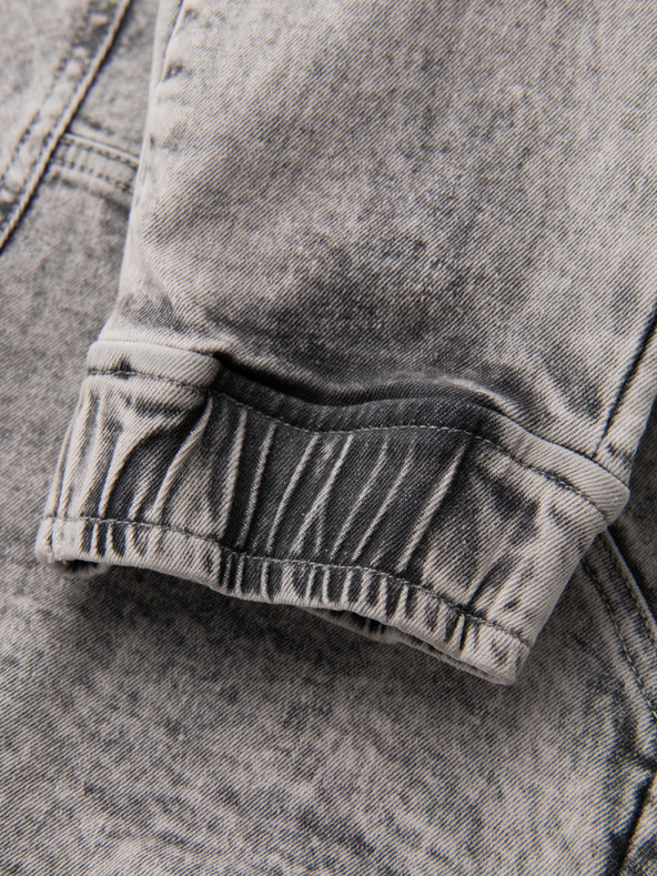 Ombre Clothing Moške hlače JOGGERY s tovornimi žepi na zadrgo sive barve Ombre Clothing