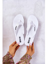 BIG STAR SHOES Ženske japonke na klinu Big Star bele barve