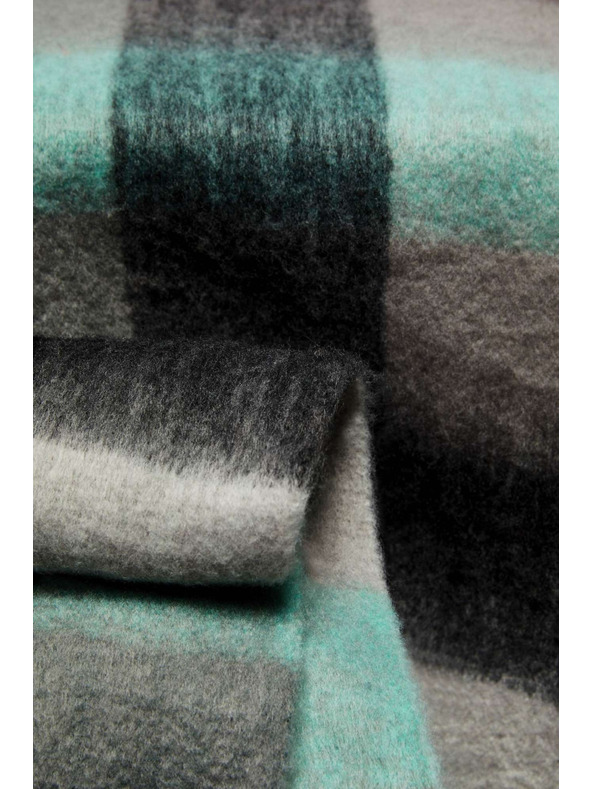 Moodo Modro siv ženski karirasti šal Moodo