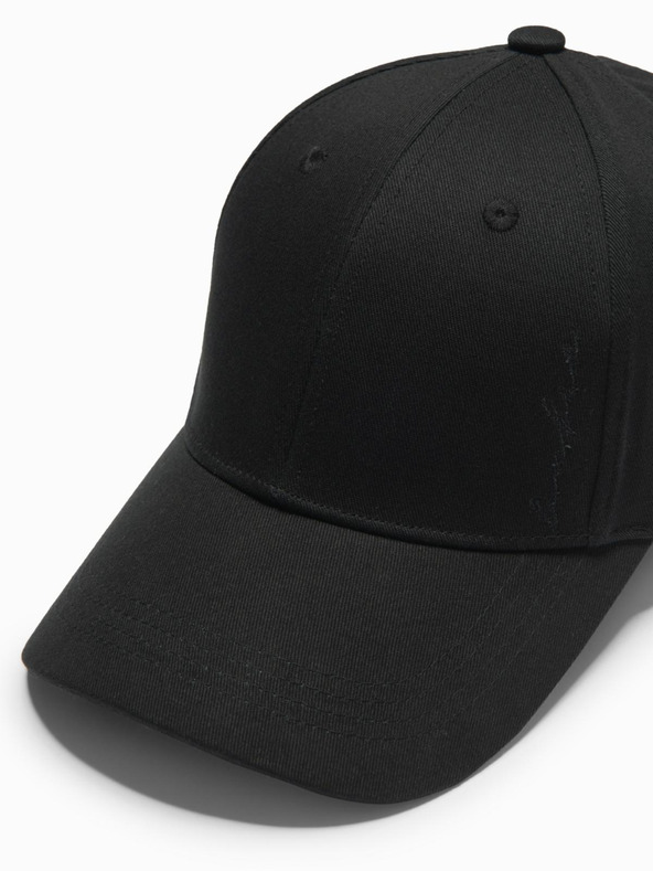 Ombre Clothing Moška bejzbolska kapa z okrasno vezenino črna Ombre Clothing