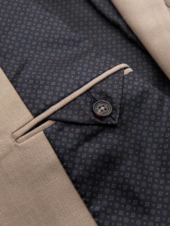 Ombre Clothing Elegantna moška bež jopica iz volnene mešanice Ombre Clothing