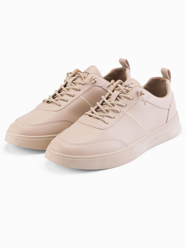 Ombre Clothing Unisex moški športni čevlji iz eko nubuka bež barve Ombre oblačila