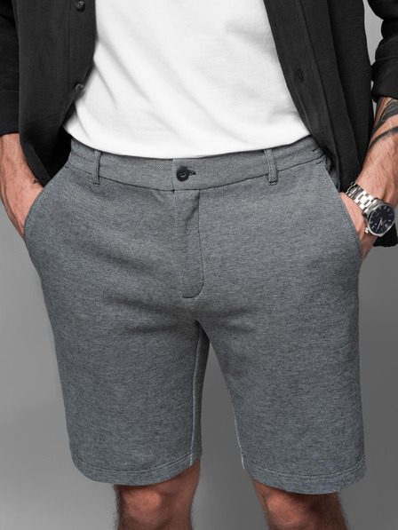 Ombre Clothing Moške bombažne športne hlače BASIC sive barve Ombre oblačila