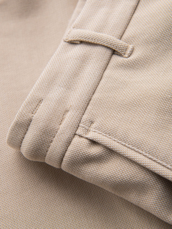 Ombre Clothing Moške bombažne športne hlače BASIC beige Ombre Oblačila