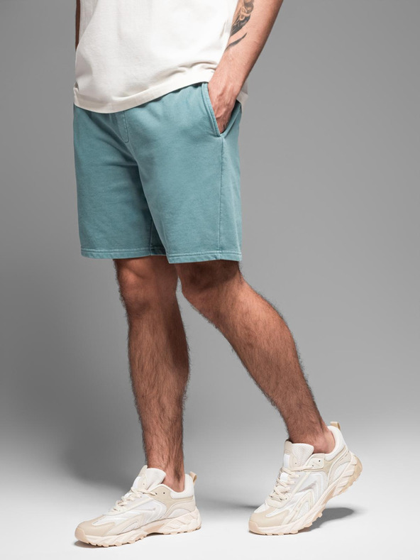 Ombre Clothing Moške bombažne športne hlače BASIC blue Ombre Oblačila