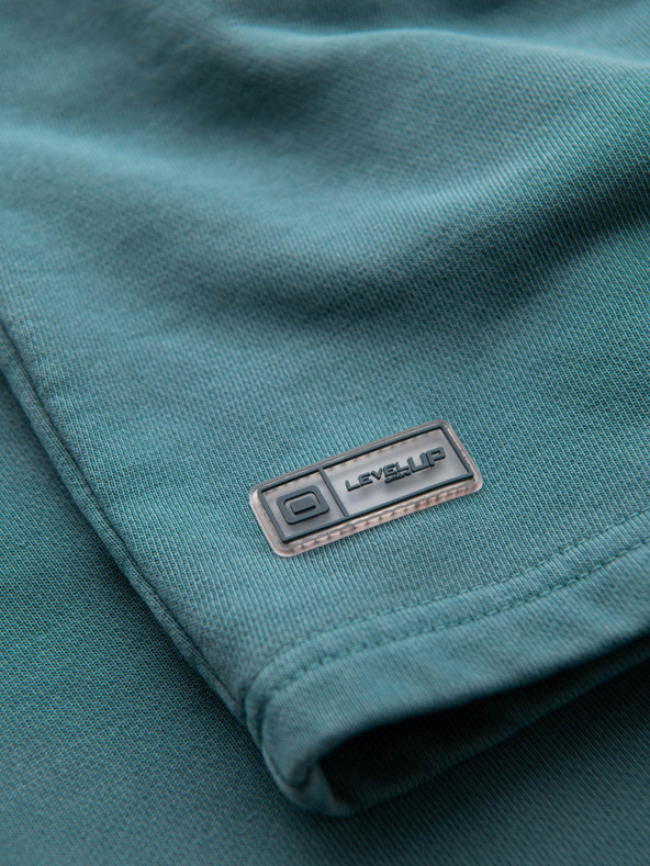 Ombre Clothing Moške bombažne športne hlače BASIC blue Ombre Oblačila