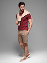 Ombre Clothing Moške bombažne športne hlače BASIC brown Ombre Oblačila