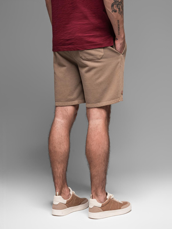 Ombre Clothing Moške bombažne športne hlače BASIC brown Ombre Oblačila