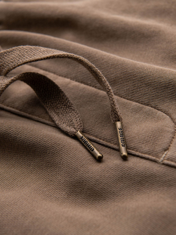 Ombre Clothing Moške bombažne športne hlače BASIC brown Ombre Oblačila