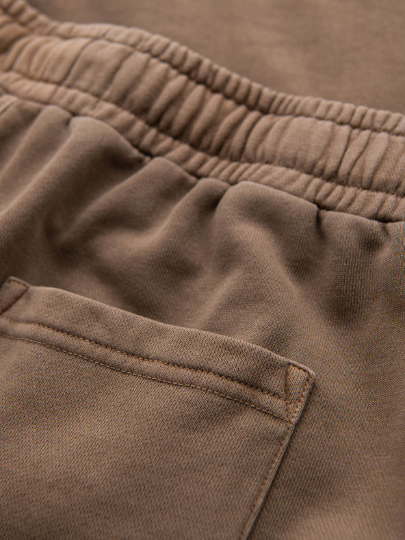 Ombre Clothing Moške bombažne športne hlače BASIC brown Ombre Oblačila