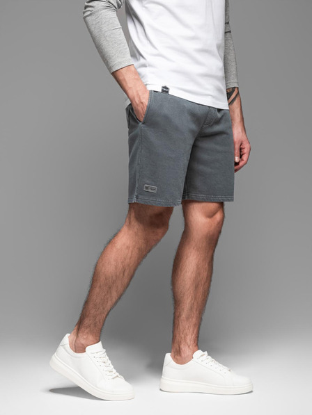 Ombre Clothing Moške bombažne športne hlače BASIC sive barve Ombre oblačila