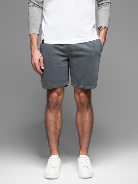 Ombre Clothing Moške bombažne športne hlače BASIC sive barve Ombre oblačila