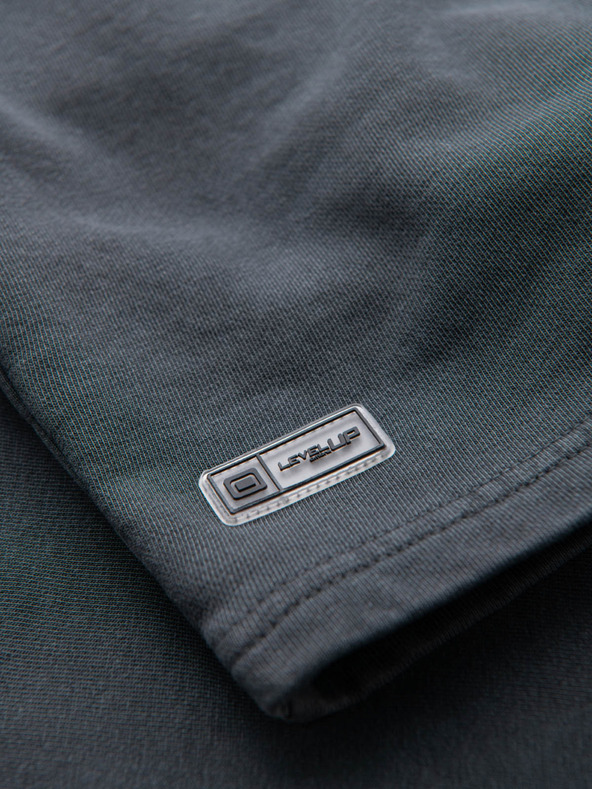 Ombre Clothing Moške bombažne športne hlače BASIC sive barve Ombre oblačila