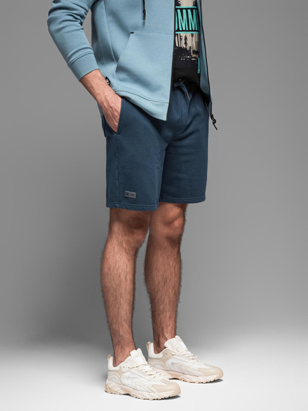 Ombre Clothing Moške bombažne športne hlače BASIC blue Ombre Oblačila