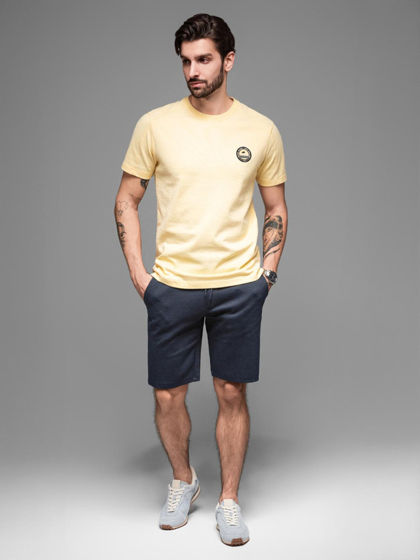 Ombre Clothing Moške bombažne športne hlače BASIC blue Ombre Oblačila