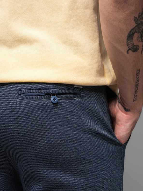 Ombre Clothing Moške bombažne športne hlače BASIC blue Ombre Oblačila