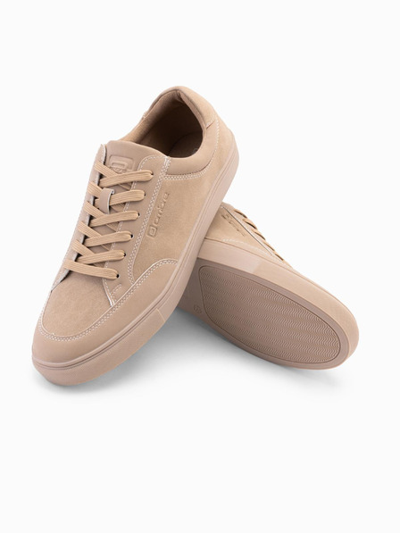 Ombre Clothing Moški enobarvni čevlji v streetwear slogu bež barve Ombre Clothing