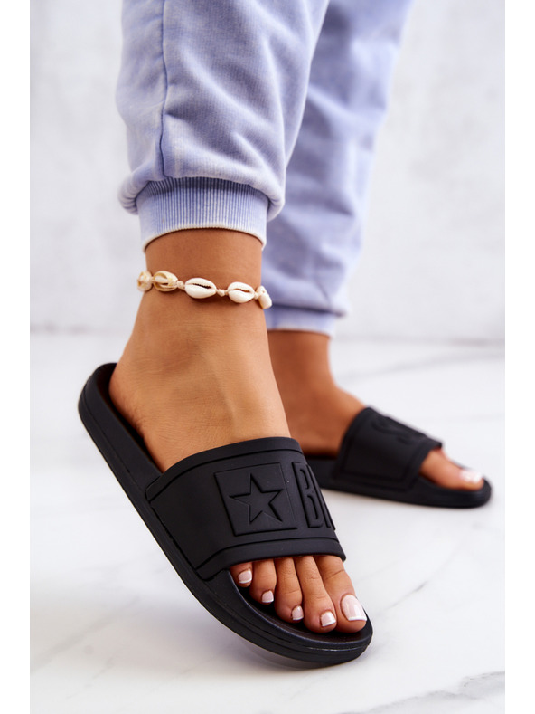 BIG STAR SHOES Ženski modni copati Big Star - črni