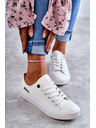 BIG STAR SHOES Ženski nizki usnjeni copati Big Star - beli