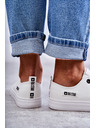 BIG STAR SHOES Ženski nizki usnjeni copati Big Star - beli