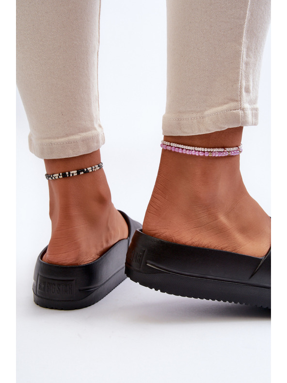 BIG STAR SHOES Ženski copati s peno na platformi in zaponko Big Star Black