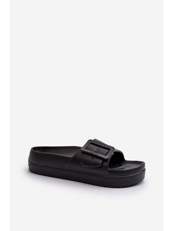 BIG STAR SHOES Ženski copati s peno na platformi in zaponko Big Star Black