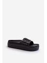 BIG STAR SHOES Ženski copati s peno na platformi in zaponko Big Star Black