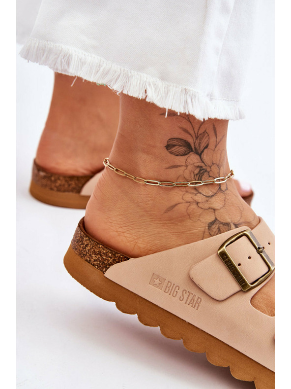 BIG STAR SHOES Ženski klasični copati Big Star LL274478 Bež