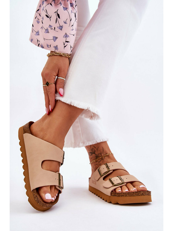 BIG STAR SHOES Ženski klasični copati Big Star LL274478 Bež