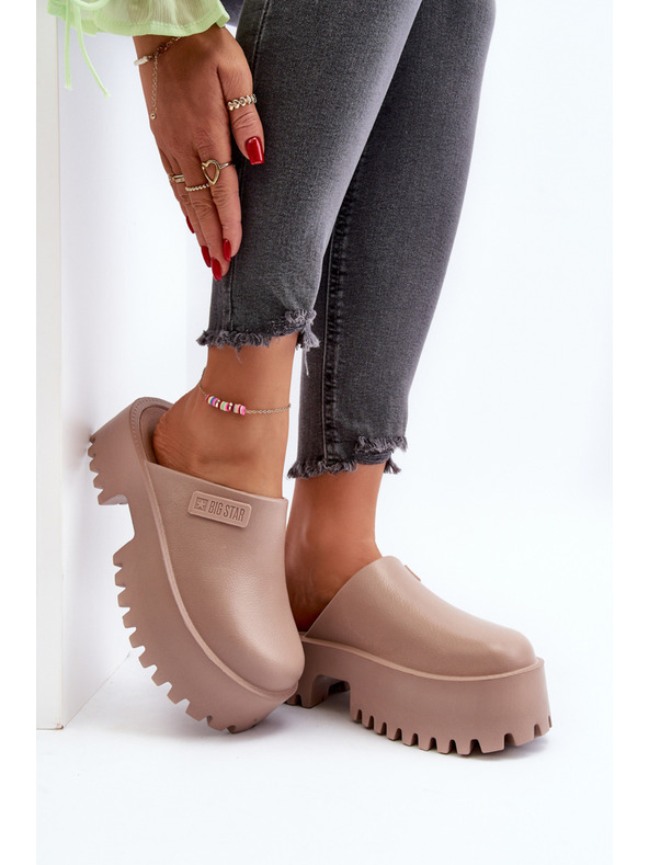 BIG STAR SHOES Ženski copati z enojnim podplatom Big Star Beige